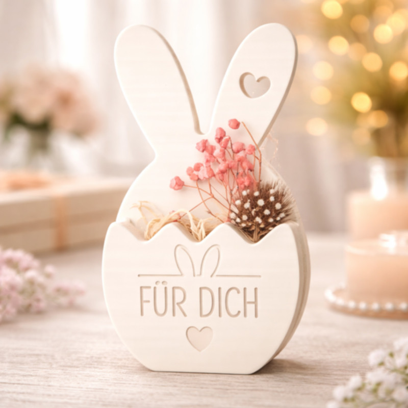 Oster Mitbringsel FÜR DICH mit Trockenblumen Geldgeschenk & Gutscheinhalter